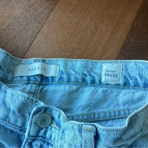 PacSun Dylan Baggy Cargo Pants Light Indigo, size 30/32 - Picture 2 of 5